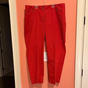 Jones New York Red Women's Trousers